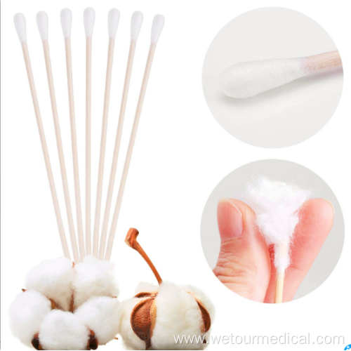 Wooden Handles Disinfection Cotton Tip Applicator